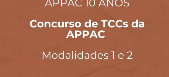 Resultado do Concurso de TCCs da APPAC 